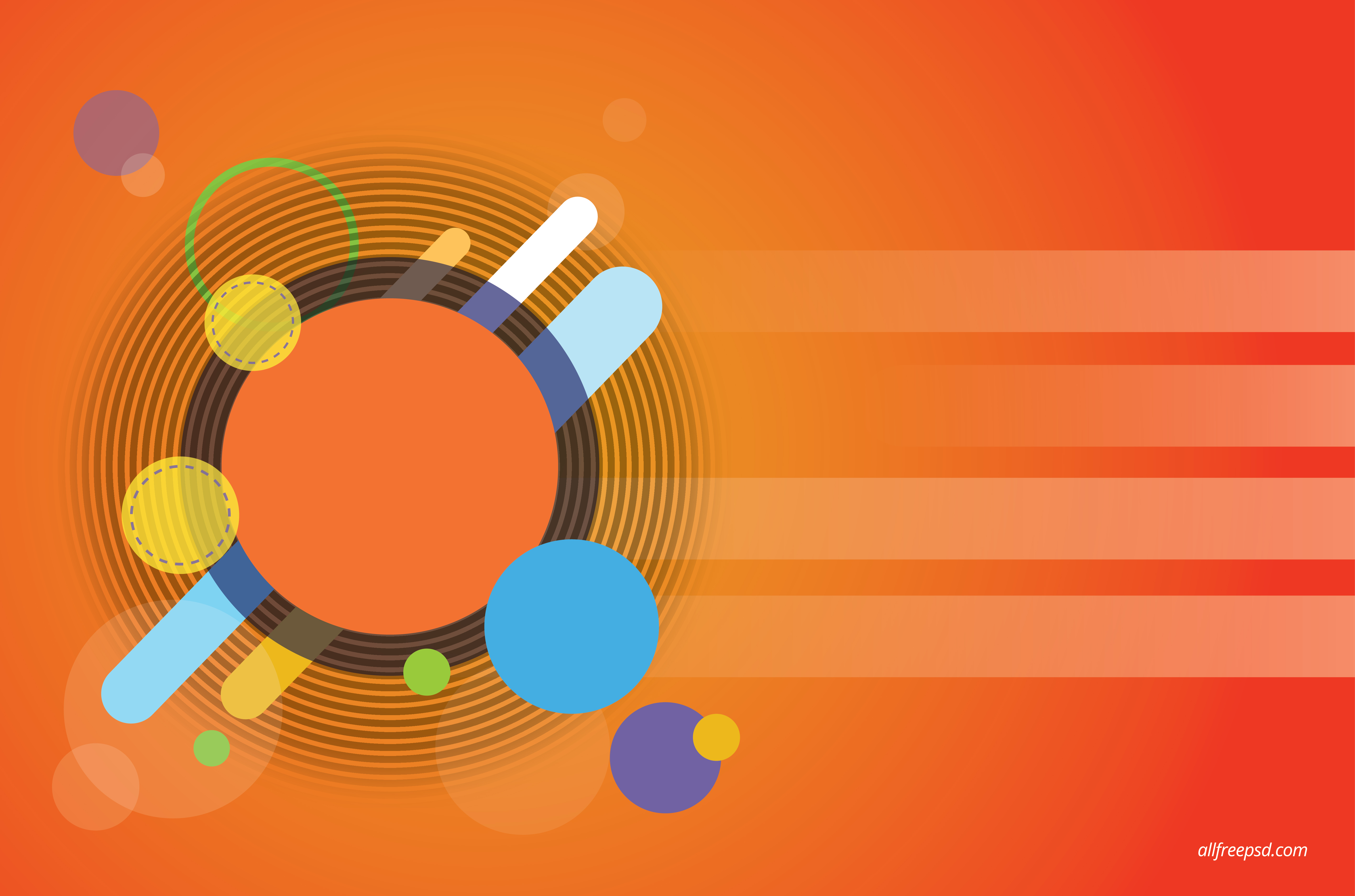 Orange Circle Abstract Background Free psd and graphic