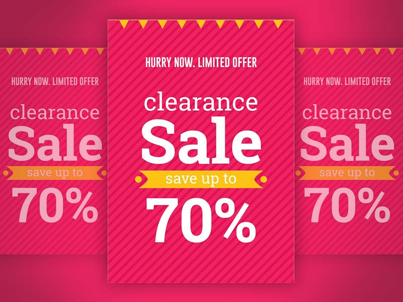 Limited offer clearance sale