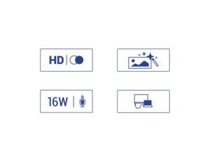 HDTV flat line icons
