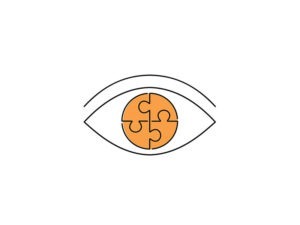Puzzle eye Flat icon