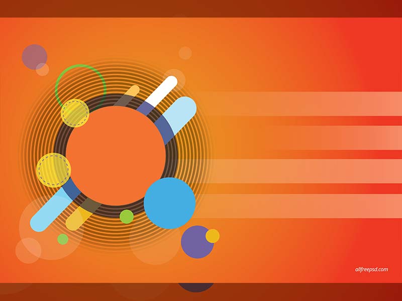 Orange Circle Abstract Background