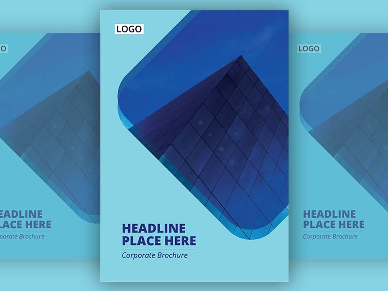 Business Brochure Cover Blue