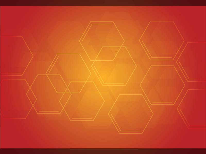 Orange Hexagon Pattern