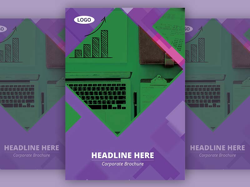 Purple Green Brochure Cover