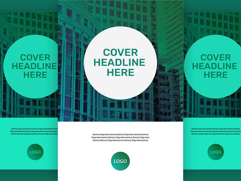Green Leaflet Cover Template
