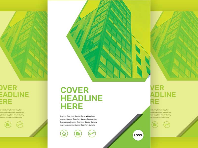Green Cover Template Design