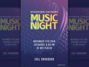 Music Night Poster Design