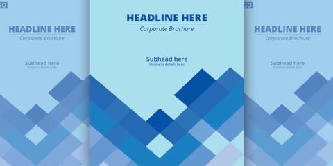 Blue Pattern Brochure Cover