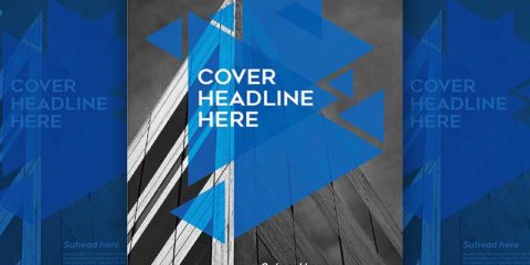 Blue Triangle Cover Template