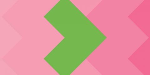 Green Pink Zigzag Background
